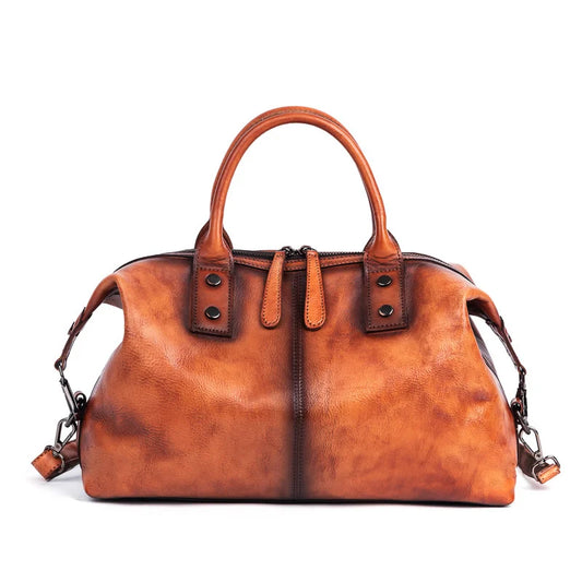 Grain Womens Genuine Leather Vintage Ladies Shoulder Bag Purses and Handbags