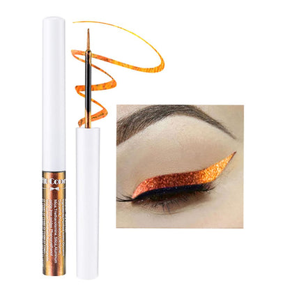 Mysense Chameleon Liquid Glitter Eyeliner Metallic Satin Eyeliner Liquid Liner Multi-Reflective Sparkle Finish Smudge-proof Long-lasting Glitter Eye Shadow Makeup #03 Brown - -