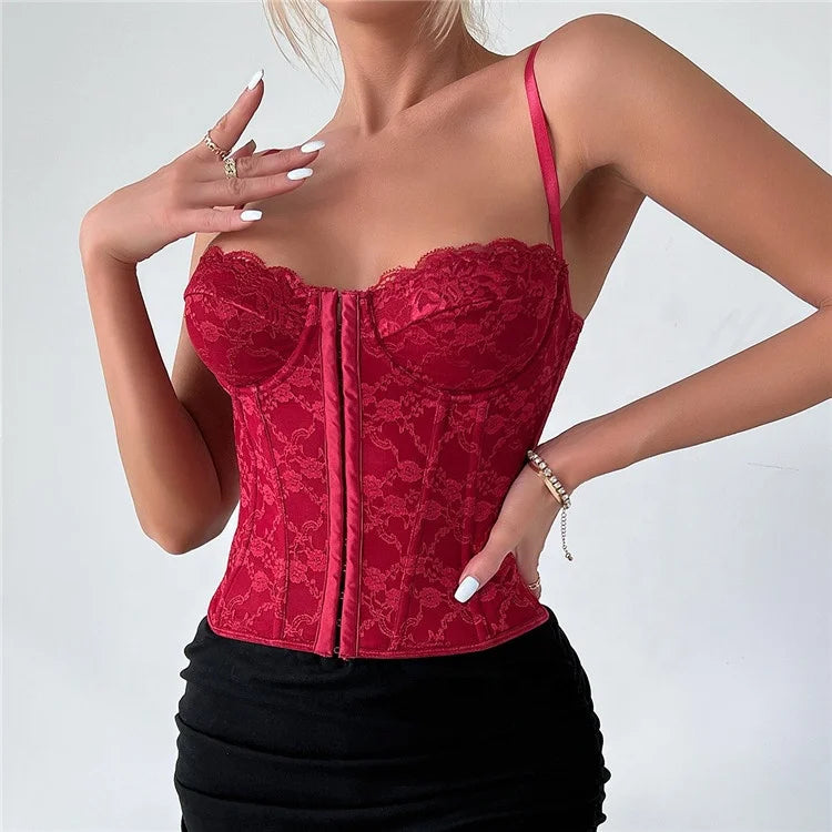 Cropped Tank Top Corset Bustiers