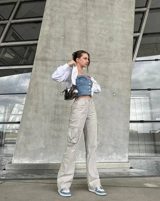 2023 Spring/Summer Casual Olive Green Cargo Pants Kia Day Design