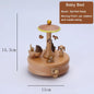 Wind Up Wooden Music Box brown dark brown