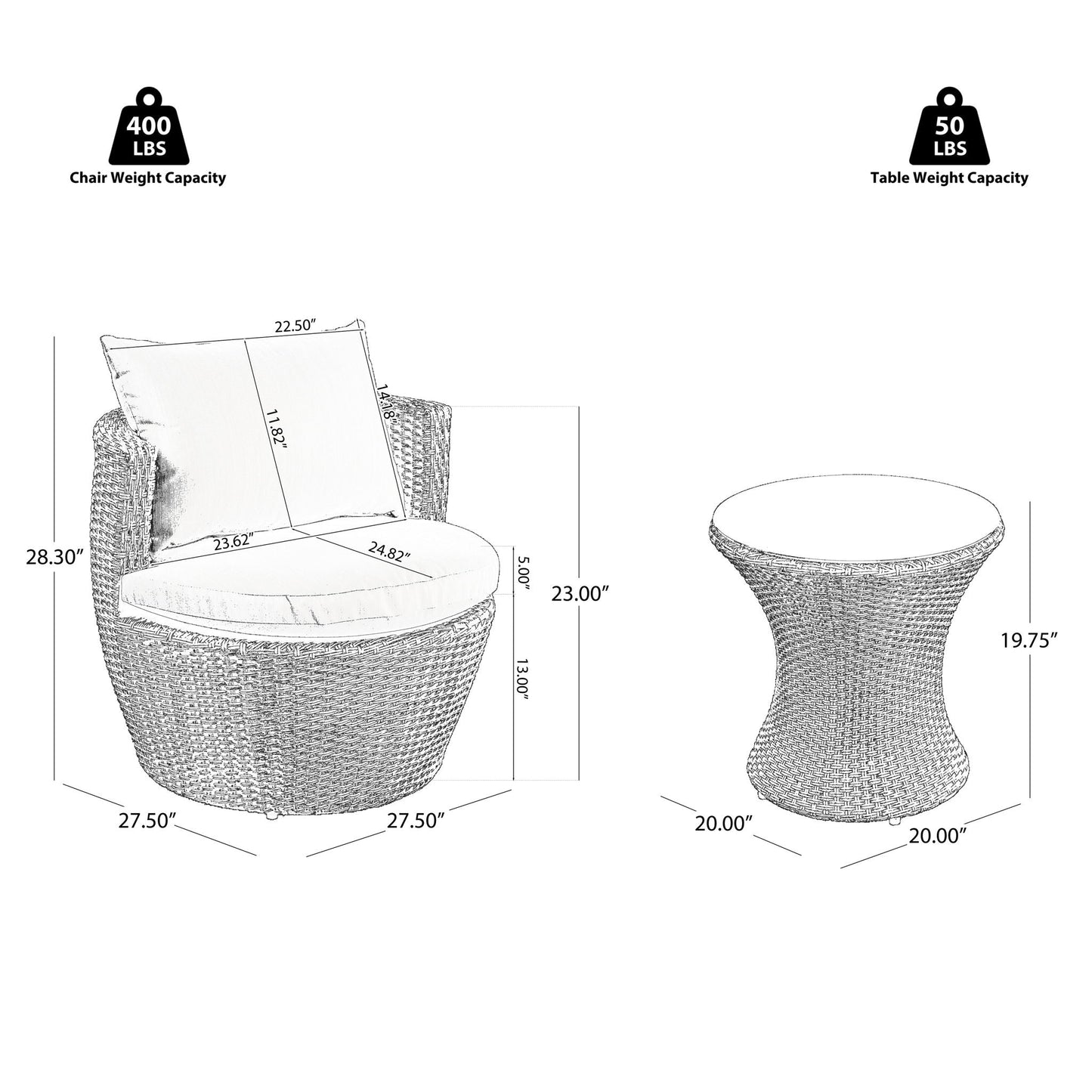 Kono - Chat Set Outdoor Furniture- Unique Piece Furniture- {{Product type}}
