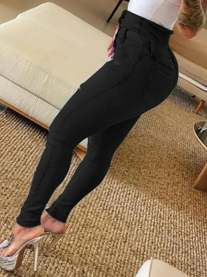 High Waist Ripped Jeans - Kia Day Design