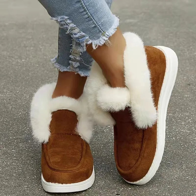 Women Boots Thickening Plus Velvet Winter Warm Short Boots Cotton Snow Boots