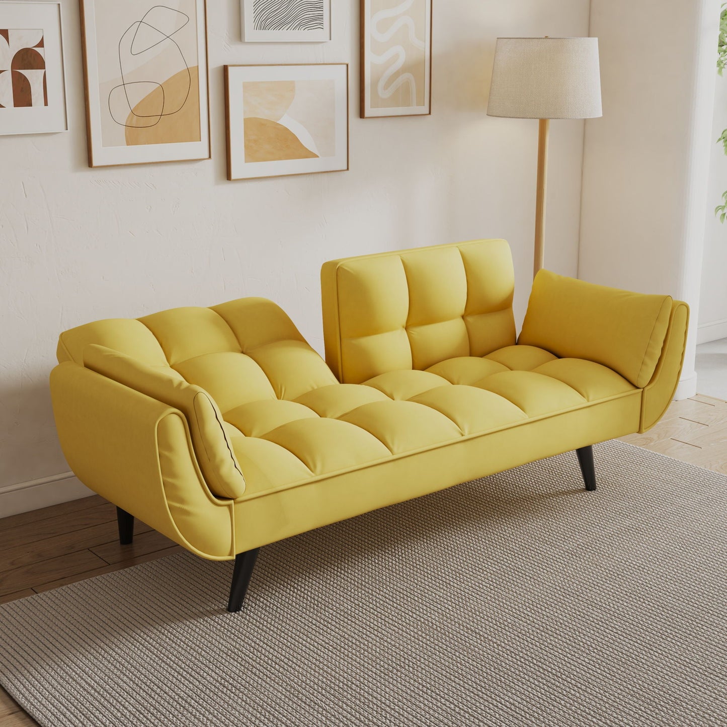 Sofa Soft Two Armrests Throw Pillow Pillow Comfortable Fit Apartment Bedroom Small Space- Unique Piece Furniture- {{Product type}}