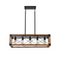 5 Lights Vintage Farmhouse Light Walnut - Walnut - light