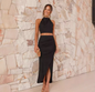 Wave Halter Slim Dress - Black XL - dress