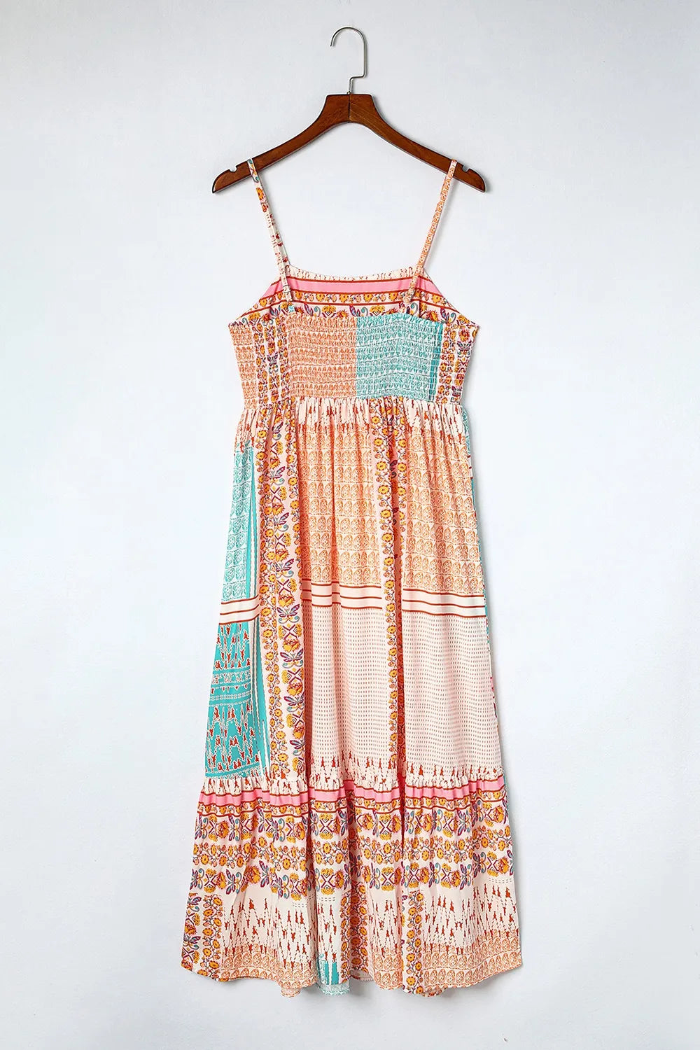 Printed Square Neck Cami Dress - -