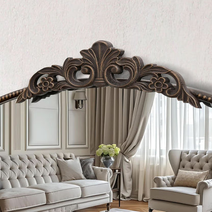 Bronze Vintage Baroque Mirror 40 By 30 Inch Arch Wall Mount - - Mirror