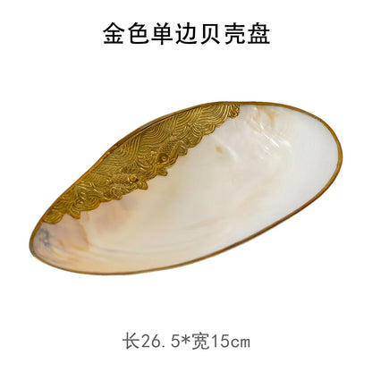 Mother-of-Pearl Shell Jewelry Tray – Luxury Vanity & Display Dish - - Trays