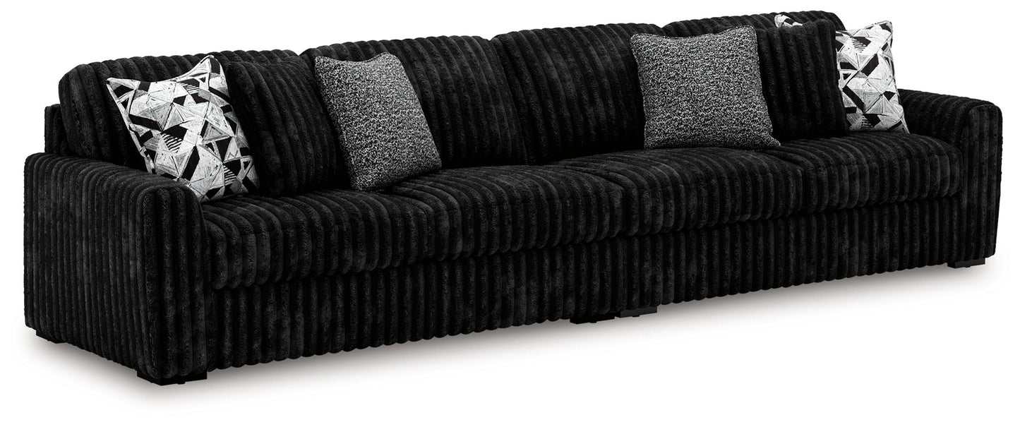 Midnight-Madness - Sectional - Black 2 Pc. Sectional - Stationary Sectionals