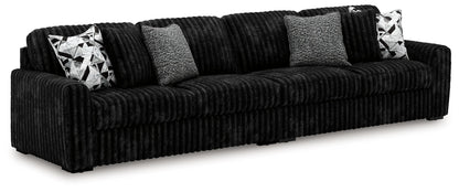 Midnight-Madness - Sectional - Black 2 Pc. Sectional - Stationary Sectionals
