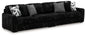 Midnight-Madness - Sectional - Black 2 Pc. Sectional - Stationary Sectionals