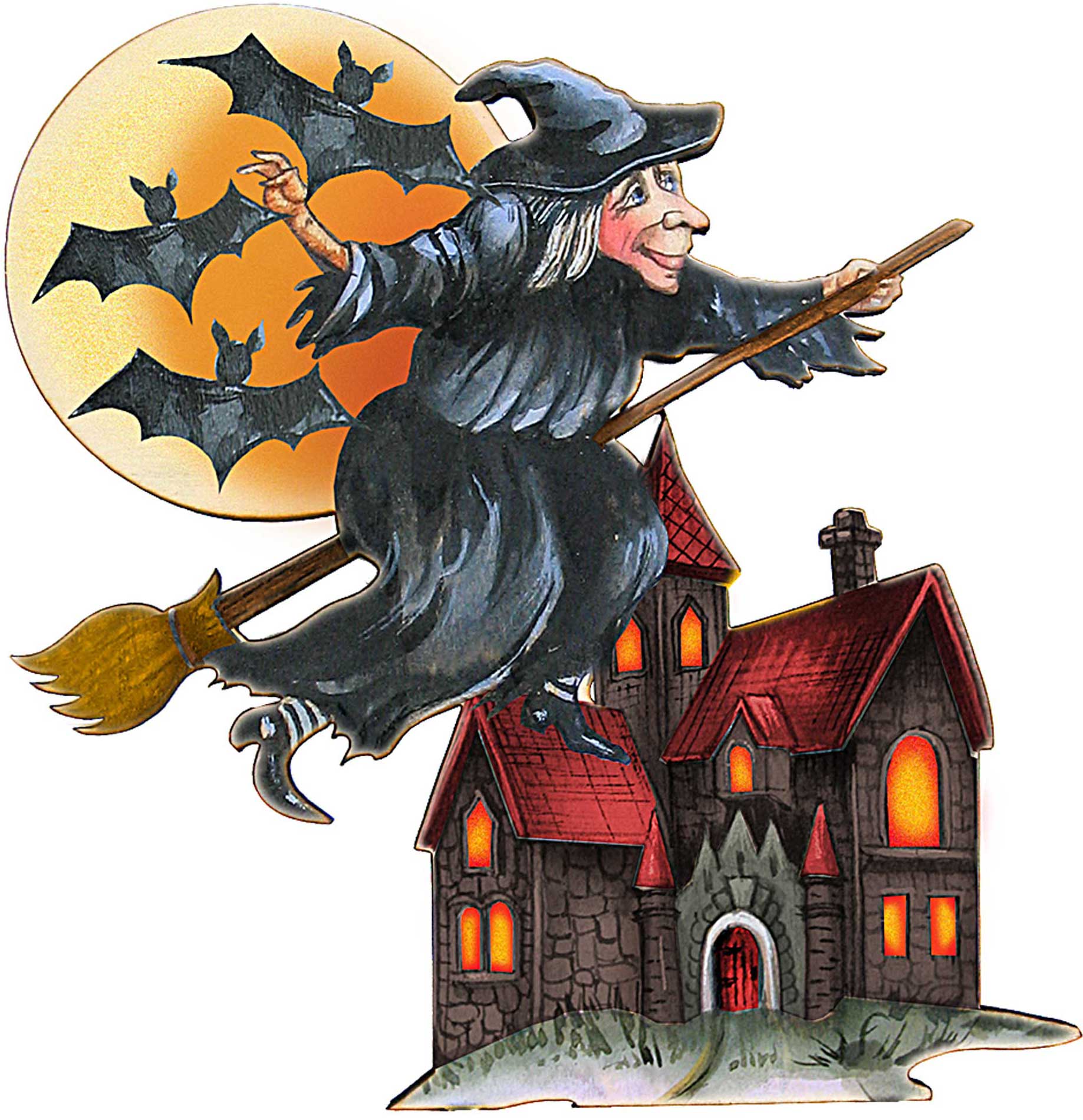 Witch Halloween Door Decor by G. DeBrekht - Thanksgiving Halloween Decor - 8114010H - - Door Hangers
