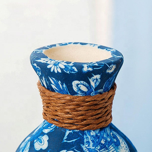 Ceramic Blue and White Retro Decoration Vases