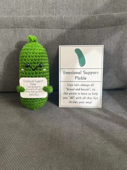 Charming Woven Cucumber Doll - Cucumber Card 11cm - decor