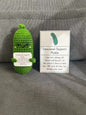 Charming Woven Cucumber Doll - Cucumber Card 11cm - decor