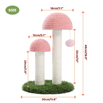 Mushroom Shaped Cat Scratching Posts - AMT0125PK 1 Set - cat scratcher