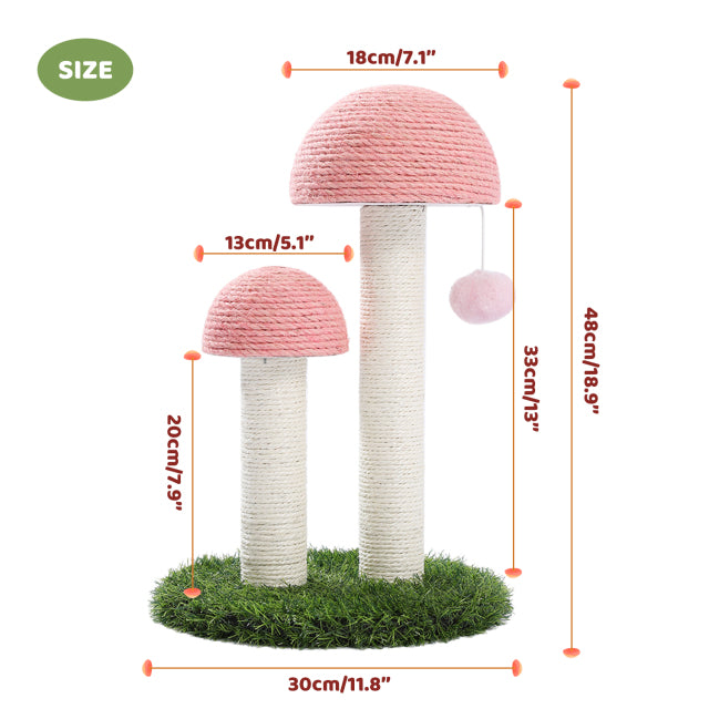 Mushroom Shaped Cat Scratching Posts - - cat scratcher