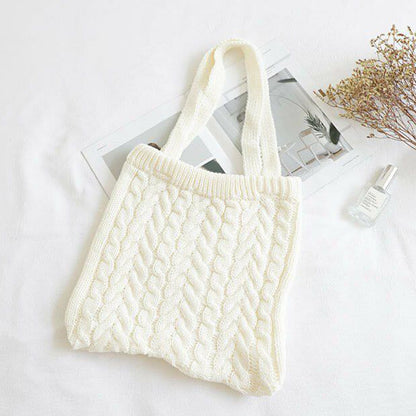Casual Vintage Womens Shoulder Handbag - White - handbag