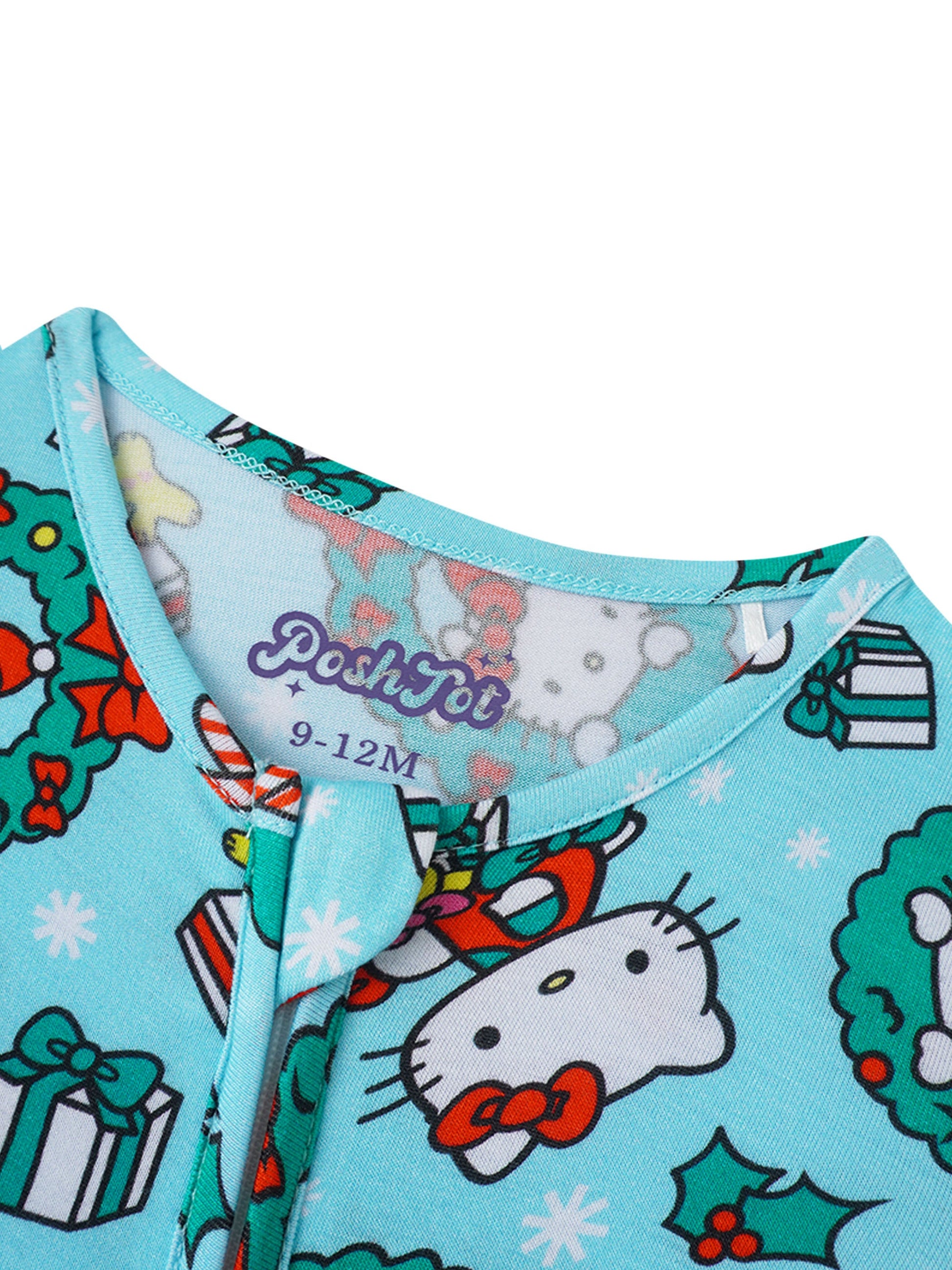 PoshTOT Sanrio Hello Kitty Wreath Bamboo Baby Convertible Zippy Romper - - Zippy Romper