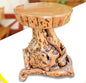 Hand Crafts Solid Teak Wood Stools Root Natural Matte for Indoor and Outdoor