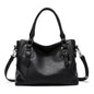 Retro Womens Shoulder Bag - Large Capacity - Black 250mm x 300mm x 50mm - handbag