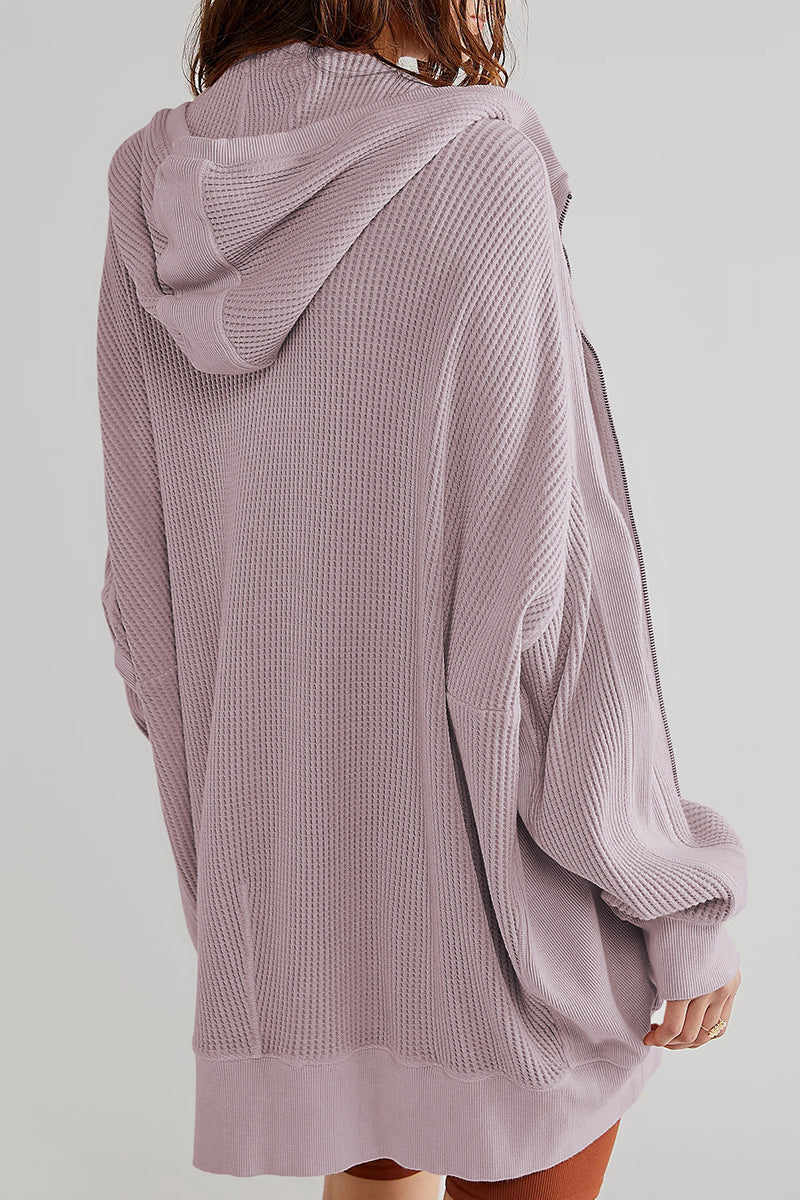 Zip-Up Long Sleeve Jacket - -