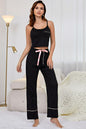 Contrast Trim Cropped Cami and Pants Loungewear Set- Shopimist- {{Product type}}