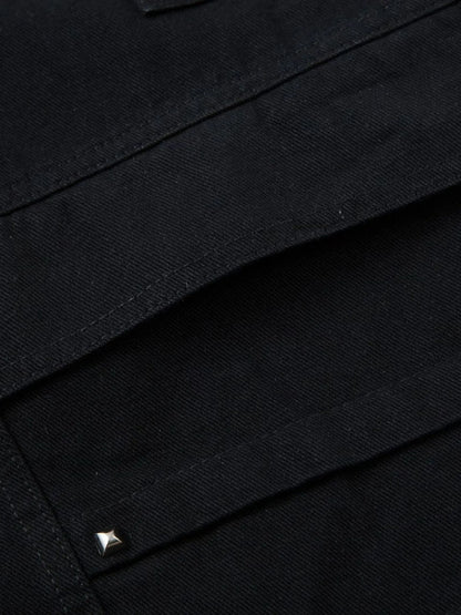 Men's Wide Leg Cargo Jeans - -