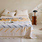 New Cotton Three-Layer Gauze Blanket for All Seasons - DUSA-yellow 200 * 230cm (about 1.25kg) - blanket