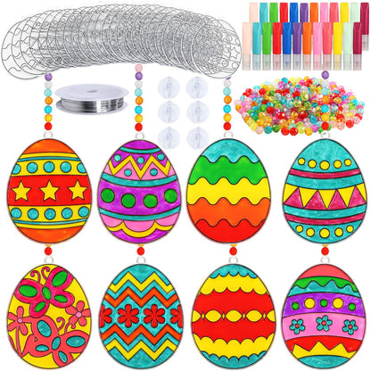Easter Egg Suncatcher 32-Piece DIY Kit - - suncatchers
