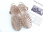 Women's Roman Sandals Retro Flat Toe Jelly Girls