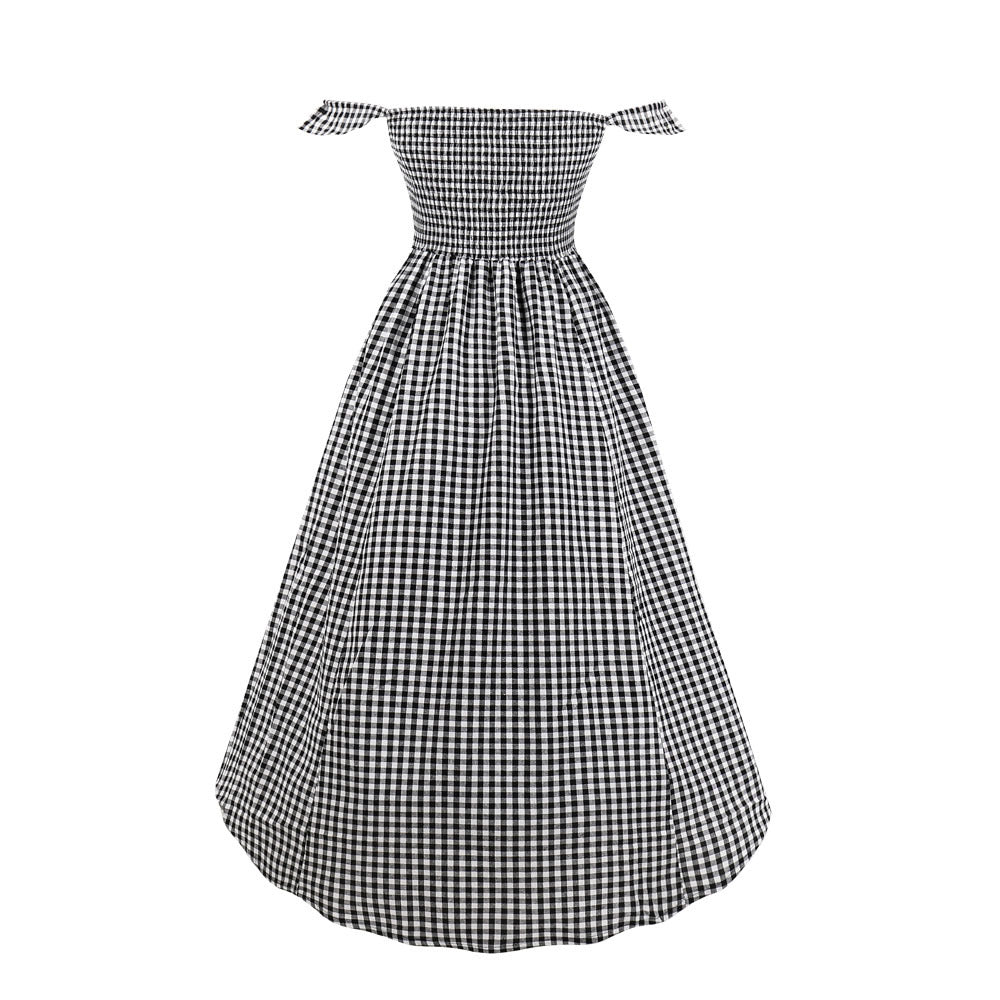 European Style Off-Shoulder Irregular Dress - - dress
