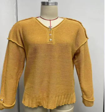 Loose Button Knitted Sweater for Women's Fashion