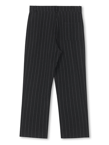 Men's Full Size Striped Wide Leg Pant Plus Size - -