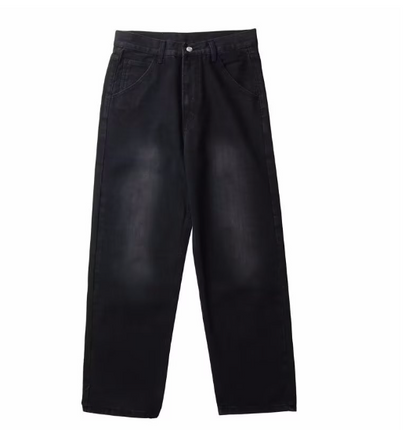 Retro Washed-Out Jeans - - jeans