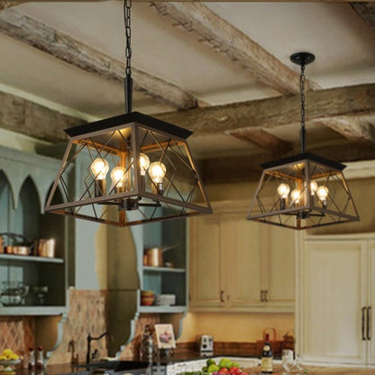 Farmhouse Chandelier 4 Lights Vintage Antique Ceiling Light - - light
