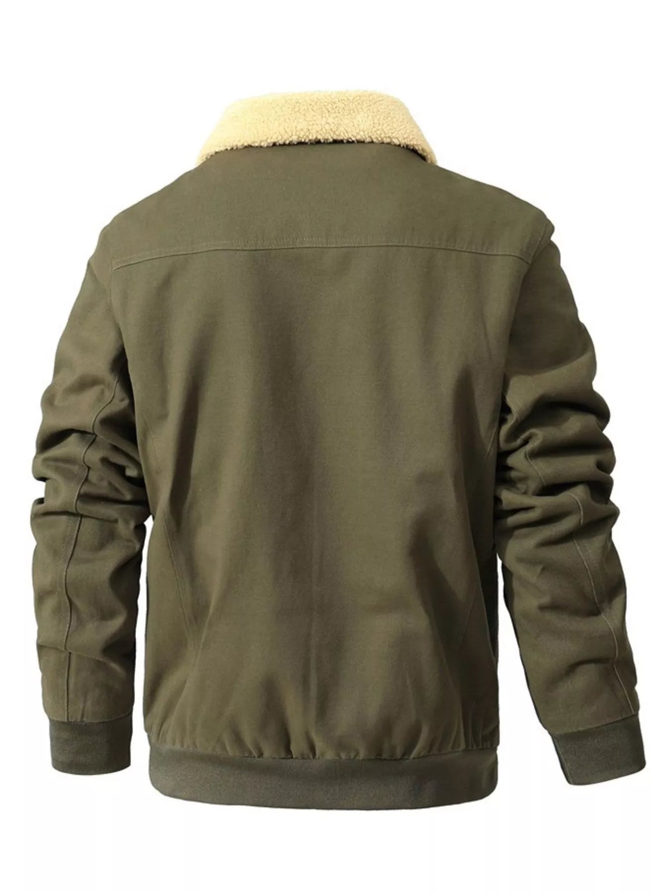 Men's Warm Sherpa Lined Jacket - -