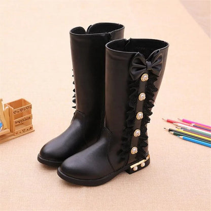 Girls Autumn Winter Boots Black