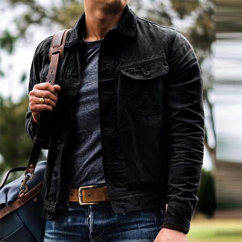 Vintage Washed Jacket - - jacket