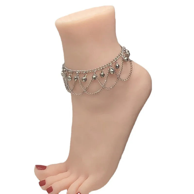 Fashion Anklet With Bell Anklet Women's Retro Versatile Adjustable Jewelry