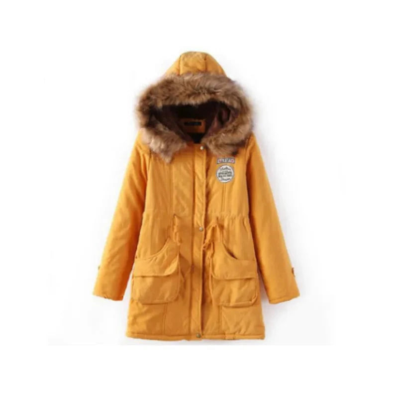 Casual Ladies Jacket Thick Warm Large Hooded Winter Coat Women Coats Jackets