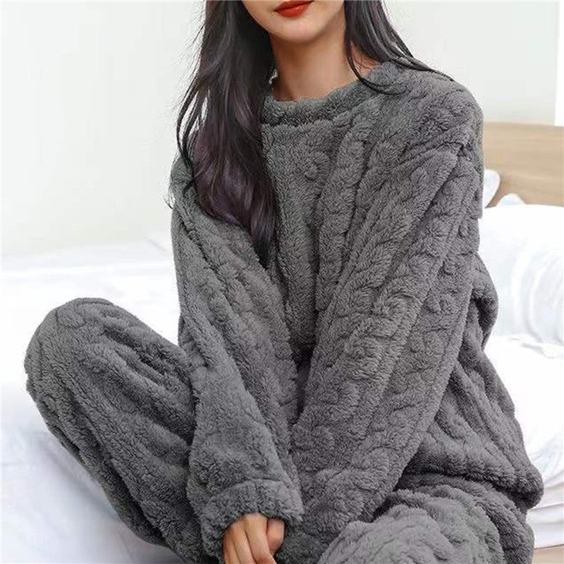 Cozy Womens Fleece Pajamas - Black One Size - pajama
