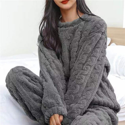Cozy Womens Fleece Pajamas - Black One Size - pajama