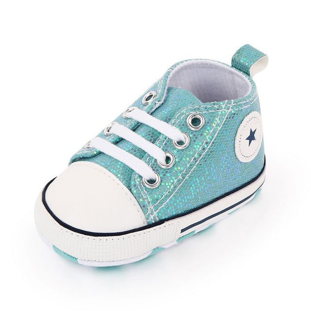 Fashionable Cute Canvas Shoes for Newborn Babies - Green 13cm - baby shoes