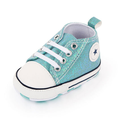 Fashionable Cute Canvas Shoes for Newborn Babies - Green 13cm - baby shoes