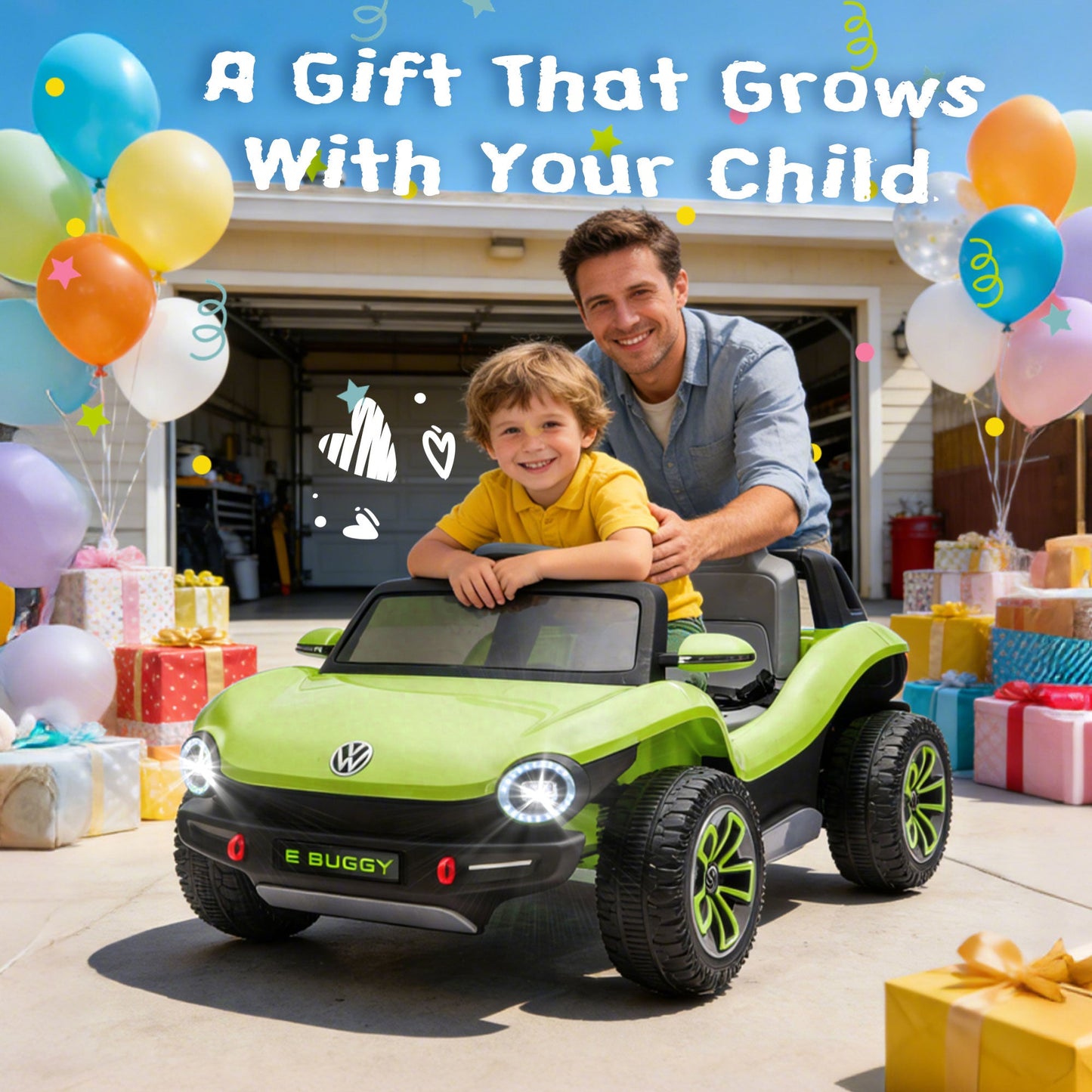 12V Licensed Volkswagen Beetle Kids Ride On Electric Car - - Kids Bikes & Riding Toys