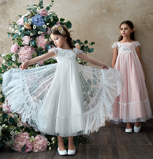 Flower Girl Dress for Girls - Princess Gown Outfit - - dress