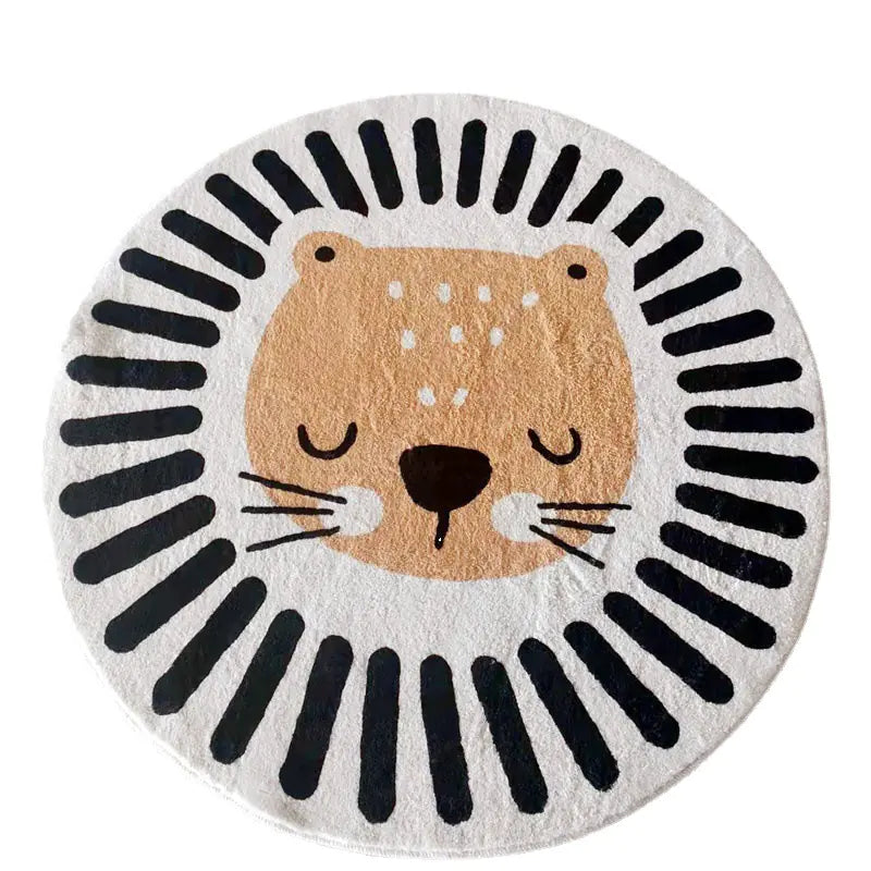 Cute Cartoon Round Rug for Kids' Room and Living Room - Kia Day Design